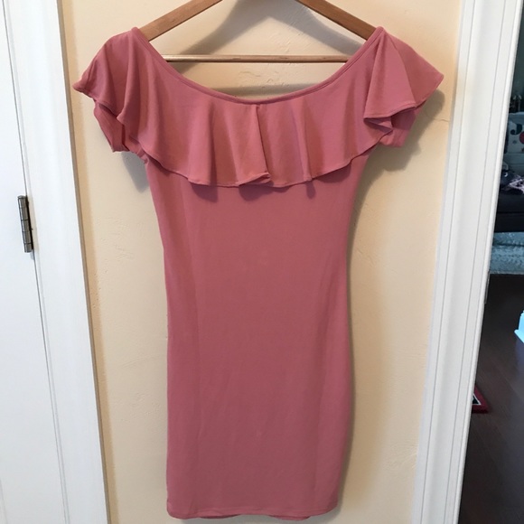 NWT Revolve Blush Off Shoulder Dress | Motel Brand - Picture 4 of 4